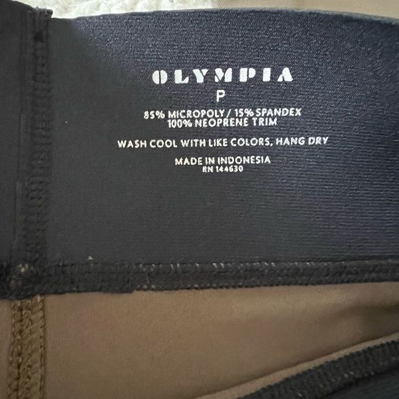 NWT Olympia Activewear Kore Neo Cropped Leggings, Army Green. Size P (0-2) - Picture 8 of 11